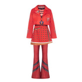 Kids Children Descendants: Wicked Wonderland (2026) Red Printed Set Outfits Cosplay Costume