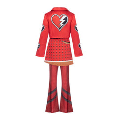 Kids Children Descendants: Wicked Wonderland (2026) Red Printed Set Outfits Cosplay Costume