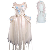Kids Children Enid Sinclair Dead Dance Apricot Dress Gown Outfit Cosplay Costume