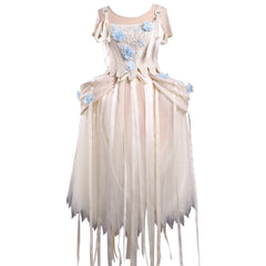 Kids Children Enid Sinclair Dead Dance Apricot Dress Gown Outfit Cosplay Costume