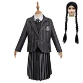 Kids Children Jenna Ortega School Unform Dress Cosplay Outfits Costume Halloween Carnival Suit