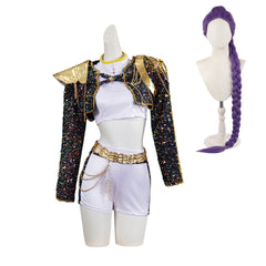 Kids Children KPop Demon Hunters (2025) Golden Rumi Mira Zoey Huntrix Black White Outfits Cosplay Costume