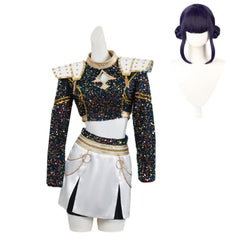 Kids Children KPop Demon Hunters (2025) Golden Rumi Mira Zoey Huntrix Black White Outfits Cosplay Costume