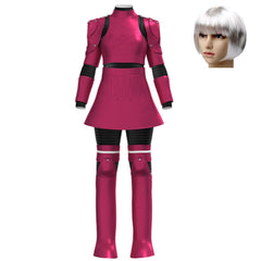 Kids Children M3gan 2.0 Purple Mecha Combat Outfits Cosplay Costume Halloween Carnival Suit
