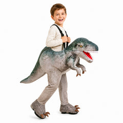 Kids Children Plush Riding Dinosaur Tyrannosaurus Rex Funny Outfits Cosplay Costume
