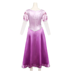 Kids Children Tangled Rapunzel Princess Pink Satin Dress Outfits Cosplay Costume