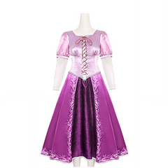 Kids Children Tangled Rapunzel Princess Pink Satin Dress Outfits Cosplay Costume