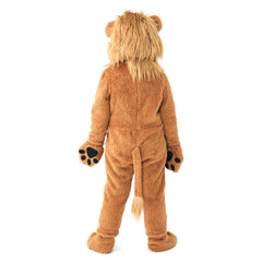 Kids Children The Wizard of OZ Cowardly Lion Brown Jumpsuit Animal Onesie Outfits Cosplay Costume