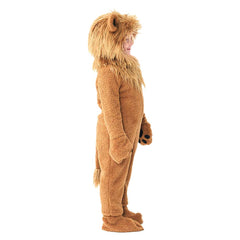 Kids Children The Wizard of OZ Cowardly Lion Brown Jumpsuit Animal Onesie Outfits Cosplay Costume