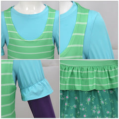 Kids Children Toy Story (2026) Bonnie Anderson Green Dress Set Outfits Cosplay Costume
