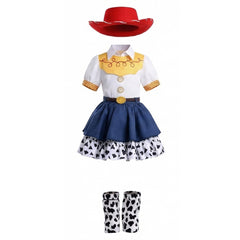 Kids Children Toy Story (2026) Jessie Blue Layered Dress Cowgirl Set Outfits Cosplay Costume