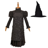 Kids Children Wicked: For Good (2025) Elphaba Black Shirt Overall Dress Outfits Cosplay Costume