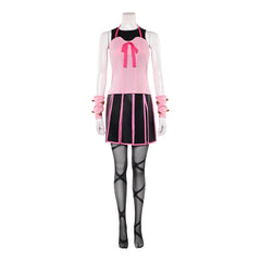 Lucy Steel Pink Black Dress Set Outfits Cosplay Costume Halloween Suit