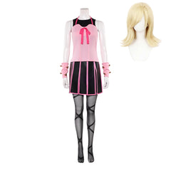 Lucy Steel Pink Black Dress Set Outfits Cosplay Costume Halloween Suit