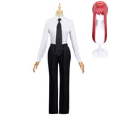 Makima White Shirt Pants Tie Outfit Halloween Carnival Suit Cosplay Costume