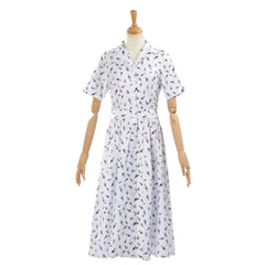 Matilda 2022 Miss Honey Pink Cardigan White Dress Set Outfits Cosplay Costume