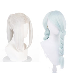 Mei Mei Blue White Cosplay Wig Heat Resistant Synthetic Hair Halloween Props
