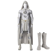 Moon Knight Marc Spector White Jumpsuit Cloak Set Outfits Halloween Cosplay Costume
