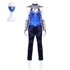 Mortal Kombat II (2026) Kitana Blue Top Set Outfits Halloween Cosplay Costume