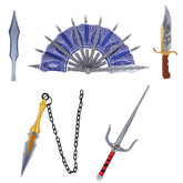 Mortal Kombat Kitana Fan Mileena Sai Kano Knife Scorpion Kunai Weapons Cosplay Accessories Props