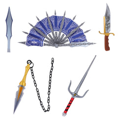 Mortal Kombat Kitana Fan Mileena Sai Kano Knife Scorpion Kunai Weapons Cosplay Accessories Props
