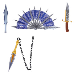 Mortal Kombat Kitana Fan Mileena Sai Kano Knife Scorpion Kunai Weapons Cosplay Accessories Props