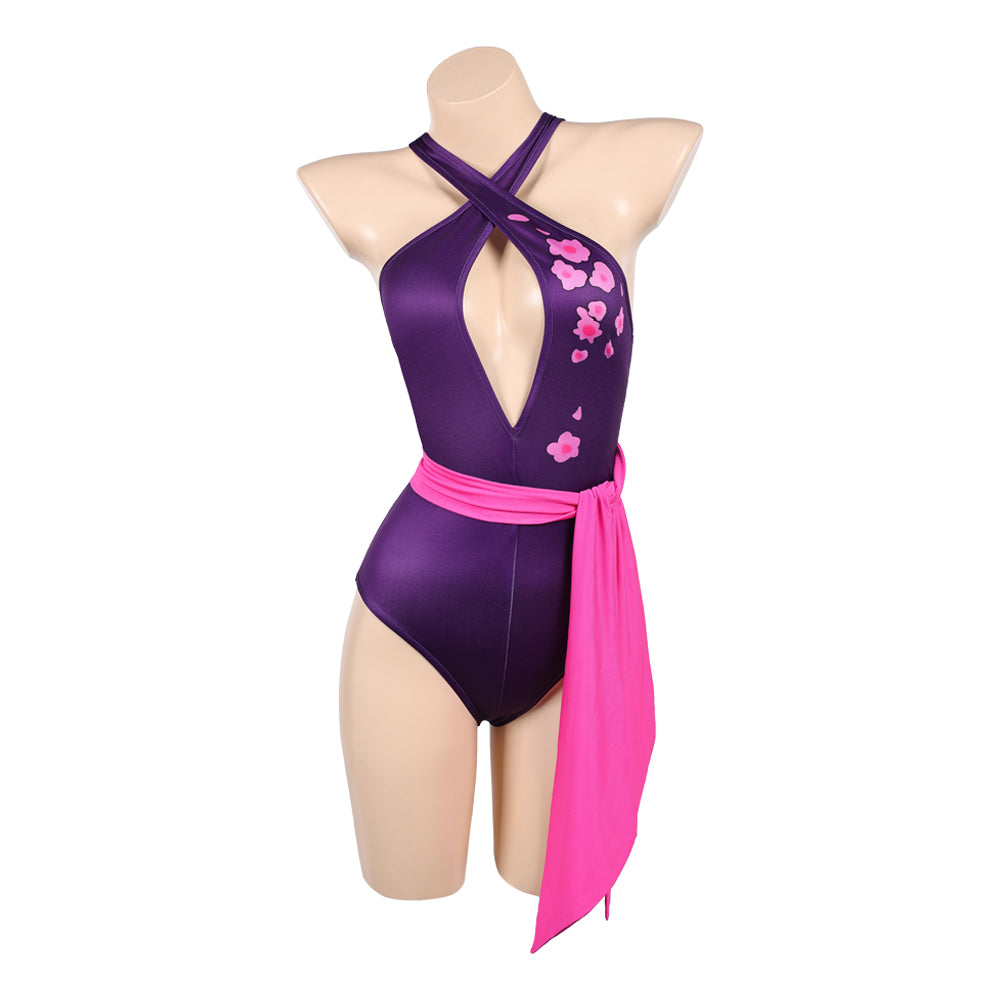 Mv Rivals (2025) Psylocke Purple Pink Swimsuit Outfits Cosplay Costume