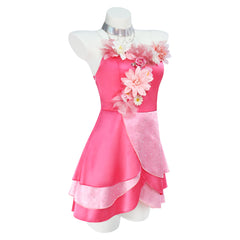 Winx Club Flora Pink Magic Princess Fairy Dress Set Outfits Cosplay Costume
