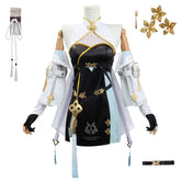 Wuthering Waves Baizhi White Black Dress Set Outfits Cosplay Costume