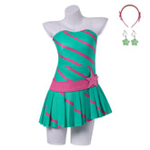 Winx Club Stella Green Pink Dress Set Outfits Cosplay Costume
