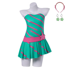 Winx Club Stella Green Pink Dress Set Outfits Cosplay Costume