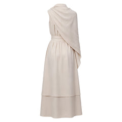 The Odyssey (2026) Goddess Athena White Dress Shawl Outfits Cosplay Costume