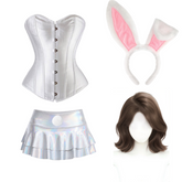 Off Campus (2026) Hannah Wells White Corset Bunny Outfits Cosplay Costume