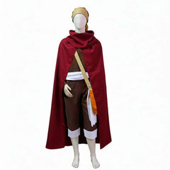 One Piece Enies Lobby Usopp Sogeking Red Cloak Brown Set Outfits Cosplay Costume