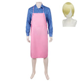 One Piece Live-action 2 (2026) Sanji Blue Shirt Pink Apron Outfits Cosplay Costume