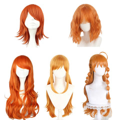 One Piece Nami Orange Wigs Cosplay Accessories Halloween Carnival Props