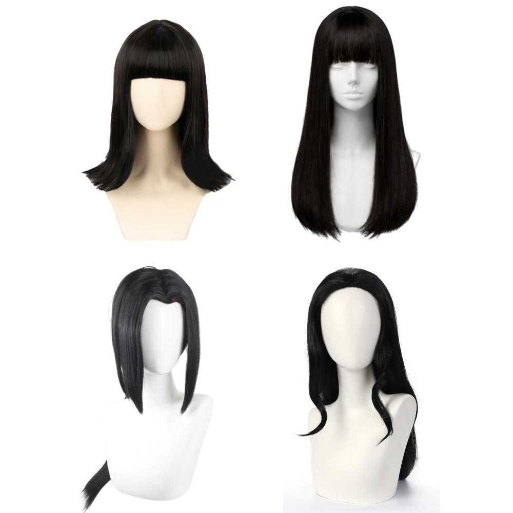 One Piece Nico Robin Black Wigs Cosplay Accessories Halloween Carnival Props