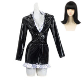 One Piece Enies Lobby Nico Robin Black Leather Outfits Cosplay Costume