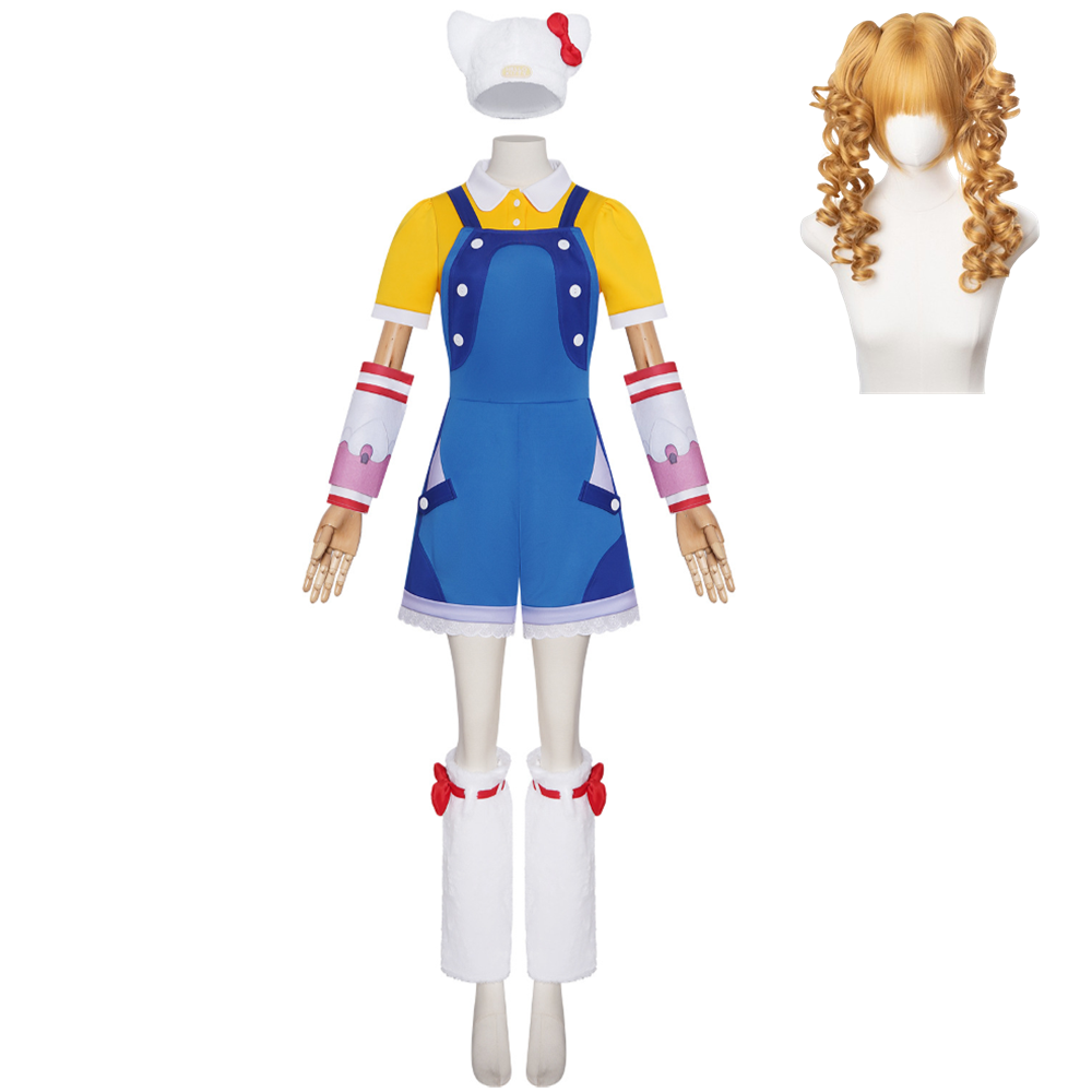 Overwatch Juno Yellow Blue Kitty Set Outfits Cosplay Costume