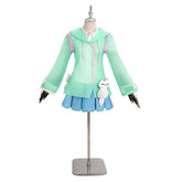Overwatch Kiriko Blue Raincoat Skirt Set Outfits Cosplay Costume Carnival Suit