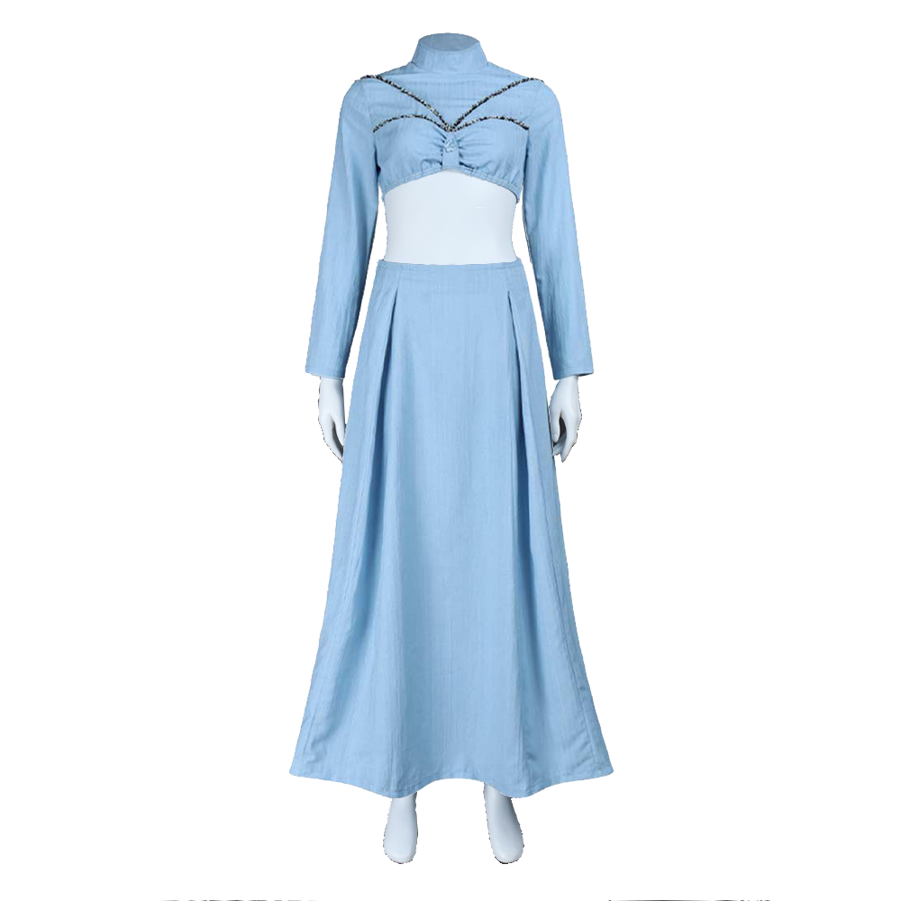 Padmé Amidala Blue Dress Gown Outfits Cosplay Costume Halloween Carnival Party Suit