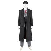 Peaky Blinders (2026) Tommy Shelby Gray Coat Suit Set Deluxe Outfits Cosplay Costume