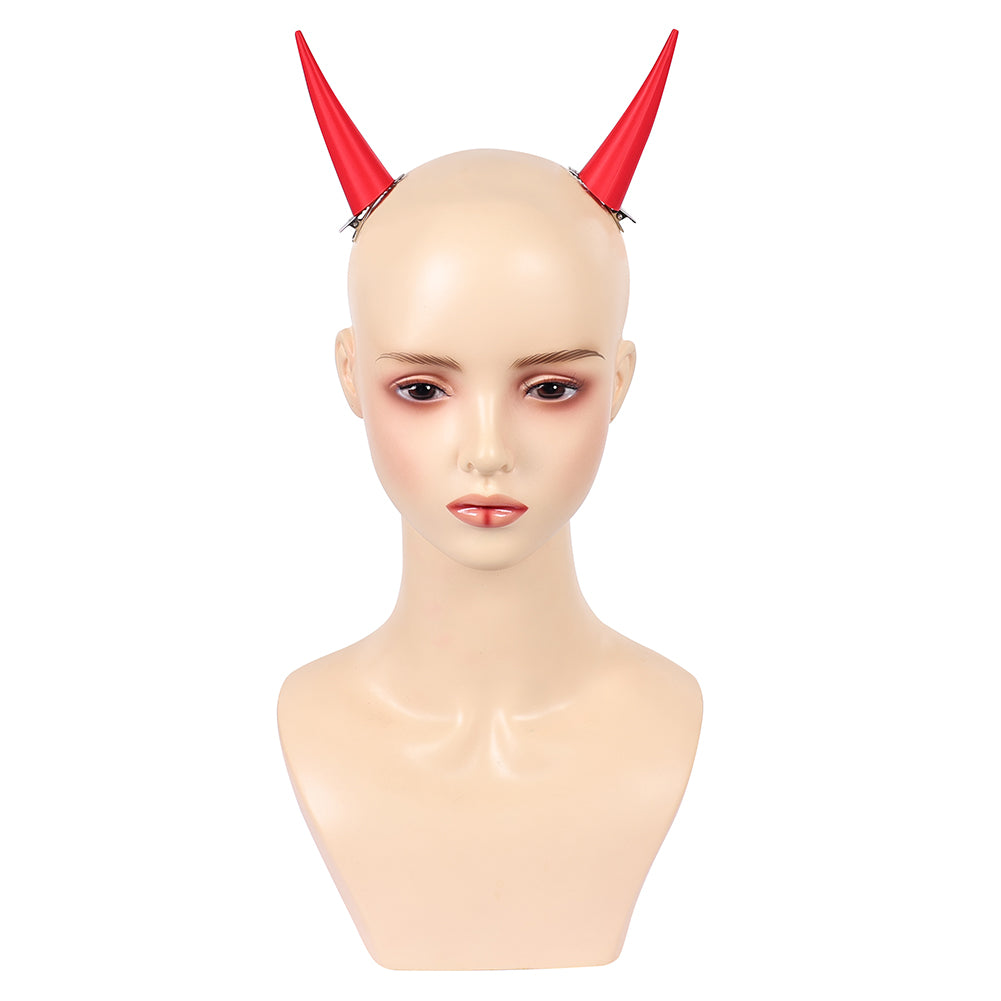 Power Headwear Red Demon Horn Hairpins Cosplay Halloween Accessories Props