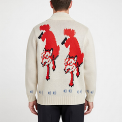 Project Hail Mary (2026) Ryland Grace Apricot Fox Knitted Zipper Jacket Outfits Cosplay Costume
