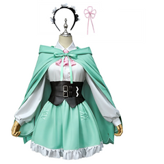 Ram Rem Season 4 Geen Pink Cape Skirt Set Outfits Cosplay Costume Halloween Suit