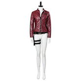 Game Resident Evil 2 Remake Claire Redfield Red Jacket Coat Outfit Halloween Cosplay Costume