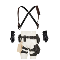Resident Evil 4 Remake Leon S.Kennedy Gloves Suspenders Harness Belt Cosplay Accessories Props