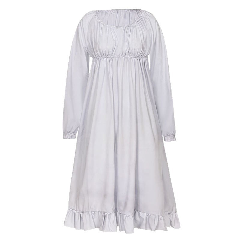 Resident Evil Requiem (2026) Emily White Distressed Dress Outfits Cosplay Costume