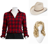 Rhinestone Jake Farris Dolly Parton Red Plaid Shirt Outfits Cosplay Costume