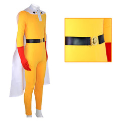 Saitama Yellow Jumpsuit Cosplay Costume Halloween Carnival Suit